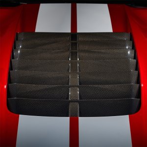 Ford Mustang Hood Vent Kit - Ford Racing - Gloss Finish - Carbon Fiber - `20-`22